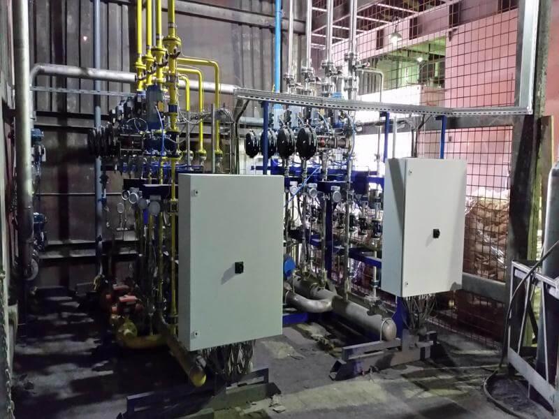 07 - Control lines of oxygen-gas burners of electric arc furnace