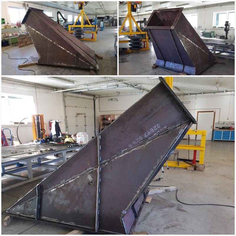 14 - Steel part for bulk material chute