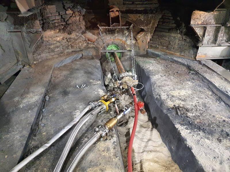 18 - Burner for blowing blast furnaces after installation