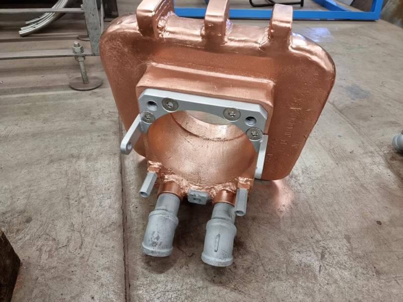 38 - Svařenec měděného chladiče hořáku elektrické obloukové pece